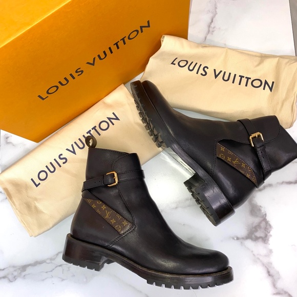 LOUIS VUITTON Ankle Boot SZ 40/US 10 EUC - Picture 1 of 10